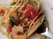 Spaghetti kamut pistacchi, gamberi pompelmo