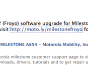 Android Froyo disponibile Motorola Milestone
