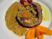 Rollè vitello fricassea verdure tritate.