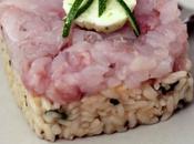 Risotto limone basilico tartare branzino burro lime erba cipollina