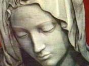 Schema punto croce: Pietà Michelangelo particolare viso della Madonna