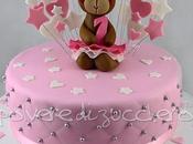 Torta pasta zucchero primo compleanno bimba: dolce orsetta ballerina