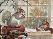 Schema punto croce: Quadretto scoiattoli