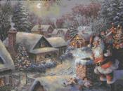 Schema punto croce: Paesaggio natalizio_9