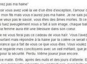 “Non avrete odio”