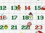 Schema gratis punto croce: Calendario dell'Avvento croce