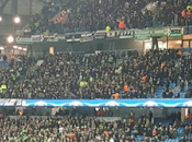 (VIDEO)Borussia Mönchengladbach's fans jumping Etihad Stadium