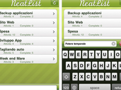 NeatList applicazione gratuita iPhone, permette tenere sotto controllo nostre attività