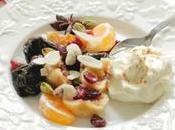 Macedonia speziata frutta secca mousse alla ricotta