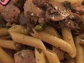 pasta piselli, funghi salsiccia