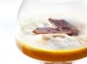 Cappuccino alla zucca chips anatra affumicata