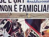 PAVIA. strada striscioni volantini dire alla Cirinnà: famiglia”.