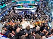 YORK, JUNE Groep N.V. Hommen rings opening bell York Stock Exchange June 2012 City. (Photo Hider/NYSE Euronext)