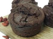 Muffin cioccolato senza uova lattosio ripieni bacche goji.