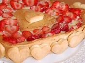 Cuor crostata alle fragole