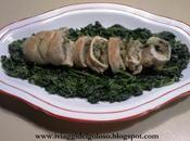 Rotolo tacchino funghi letto spinaci