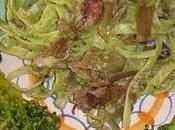 Fettuccine crema broccoletti carciofi radicchio profumo d'arance