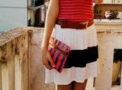 Preppy with stripes,red blue.