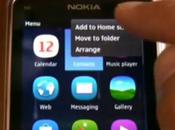 Nuova interfaccia grafica Symbian^3 Belle, cartelle icone