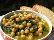 Zuppa patate, ceci spinaci