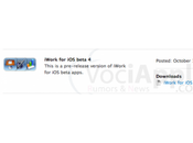 Apple rilascia iWork beta iBook 1.3.1 soli sviluppatori