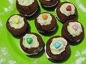 Muffins alla nocciola panna montata glassati cioccolato bianco