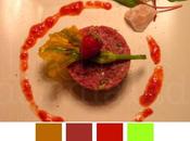 Tartare rosso-verde: coltello puntarelle emulsione fragola