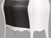 Comò bombato laccato bianco carbonio myArtistic