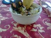 ...cozze patate allo yogurt salsa all'aneto...