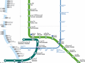 Mappe Bangkok Metro MRT-Skytrain Boat quartieri