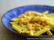 pasta: Penne alla besciamella zafferano verdure (carote, zucchine peperoni)