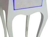 Comodino illuminato plexiglas silicone bianco myArtistic