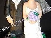 Cake topper matrimonio personalizzato sposo palla piede