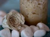 White rose, candle stones