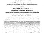 SEMINARIO Linee Guida Modello Individual Placement Support