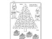 Gioco Natale stampare bambini, labirinto degli elfi