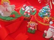 Cupcakes natalizi decorati pasta zucchero