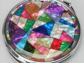 Specchietto borsa intarsi madreperla decorata motivi patchwork