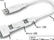 Magic Cable Trio: connettore tuttofare Mini USB, Micro iPod, iPad, iPhone