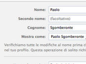 Facebook, avete tutti pseudonimo attivabile?