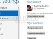 Windows Consumer Preview, come scollegare account Live dall’account utente