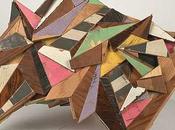 Patterns geometrici negli assemblaggi tridimensionali legno aaron moran