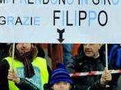 FOTO Striscioni contro piccolo Filippo tifoso dell’Inter