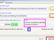 Spezzare file tante parti riunirlo Yodz Splitter Joiner